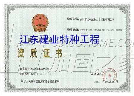 特種工程(限結構補強)專業(yè)承包