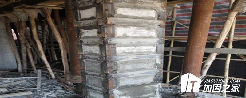 梁、柱粘貼鋼板加固法