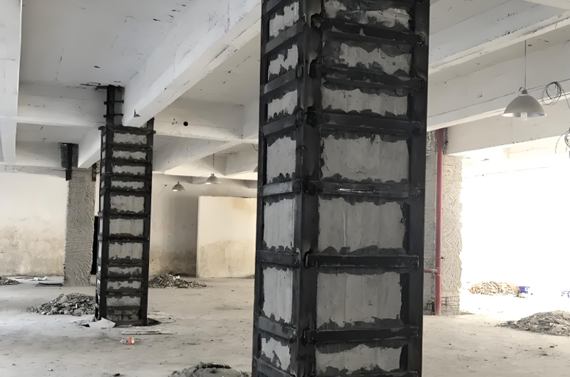 承重柱加固重新設(shè)計和加固結(jié)構(gòu)