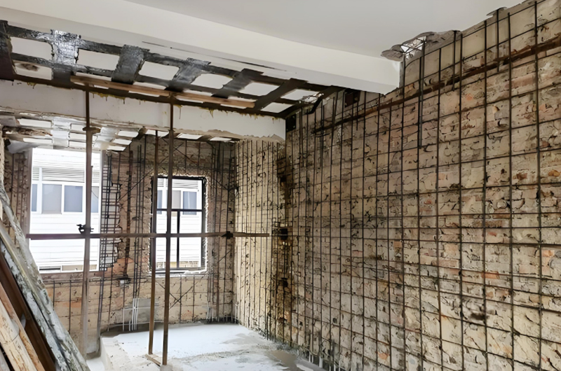 樓房墻體加固提高承載能力，滿足功能需求