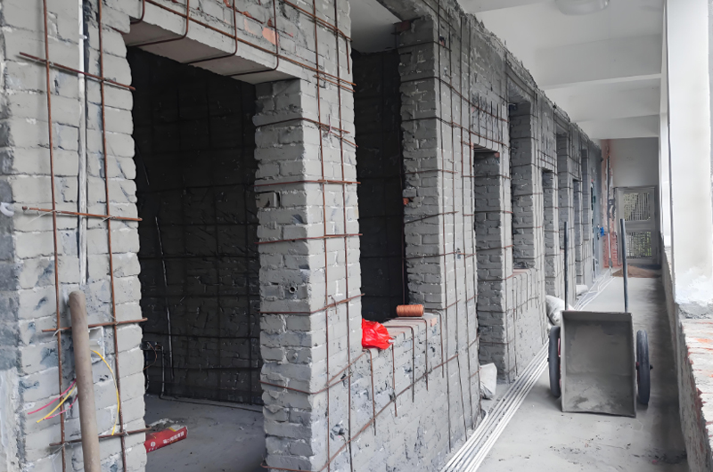 建筑加固施工過(guò)程