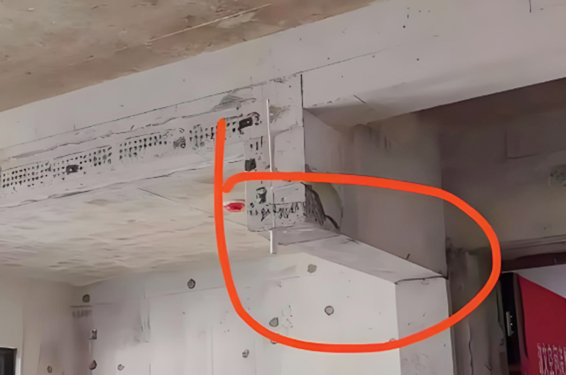 房屋裝修把橫梁切斷了