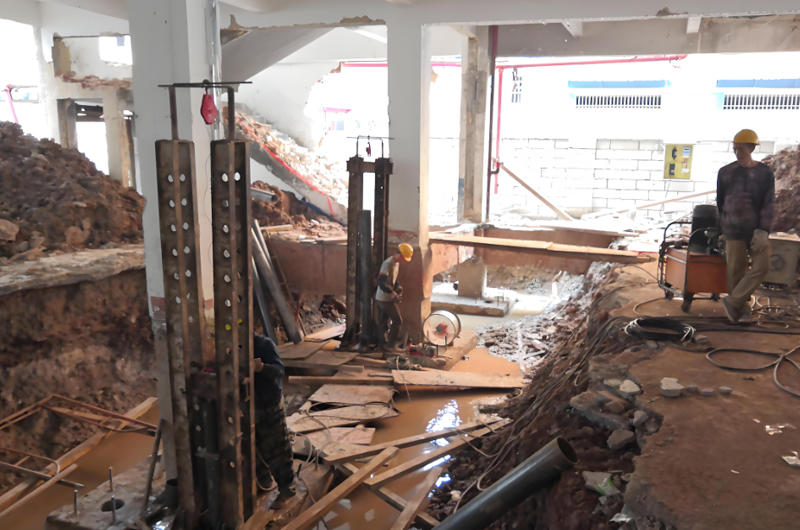 廠房地基不均勻沉降加固