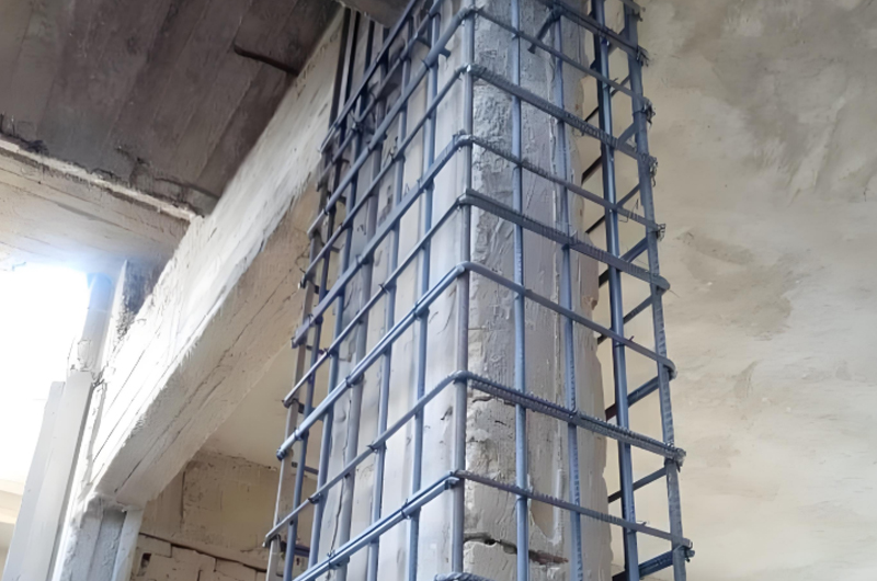 混凝土柱增加截面配筋