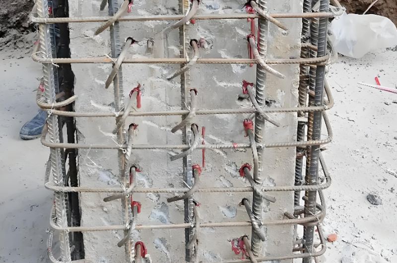 柱子增大截面加固的施工步驟